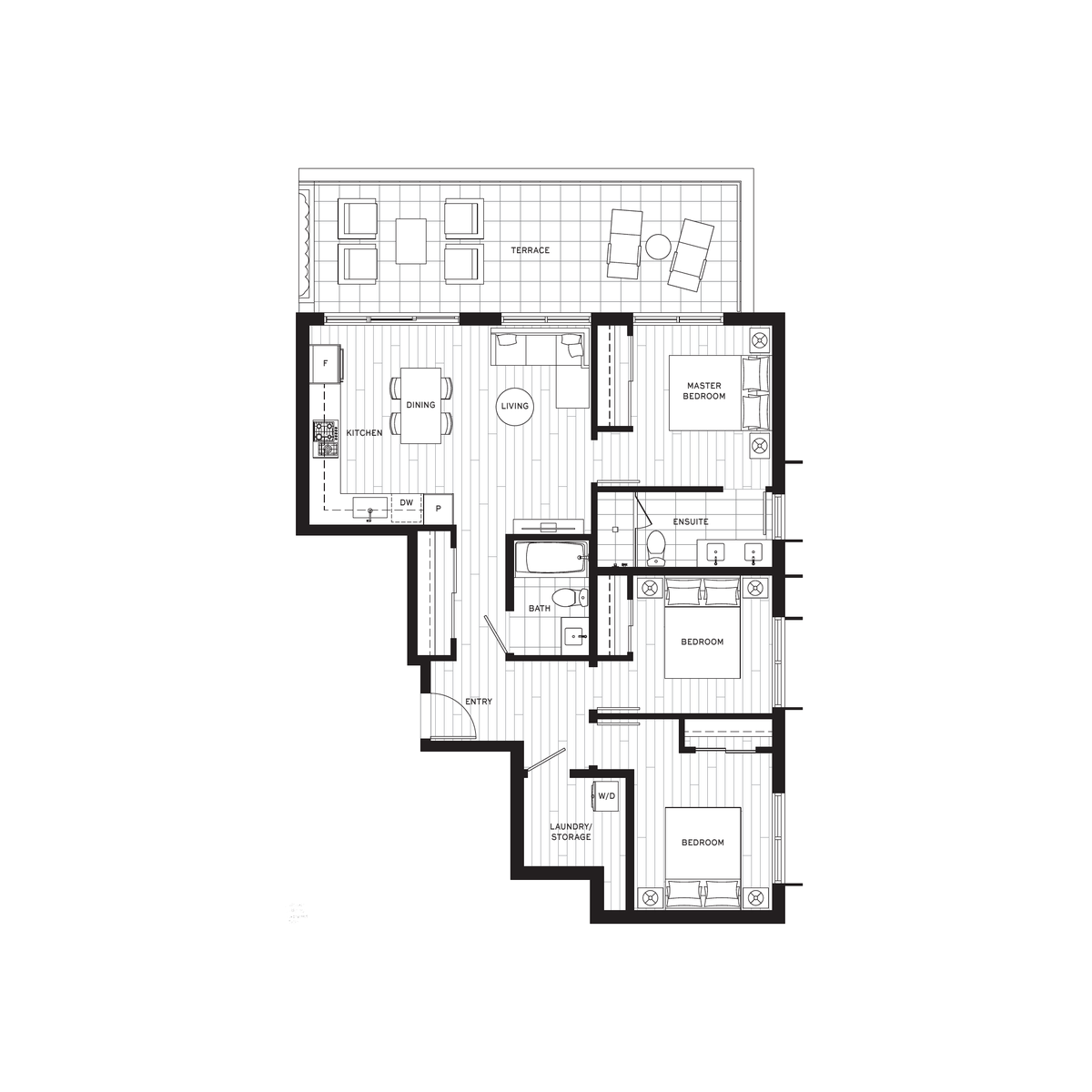 U Plan floorplan